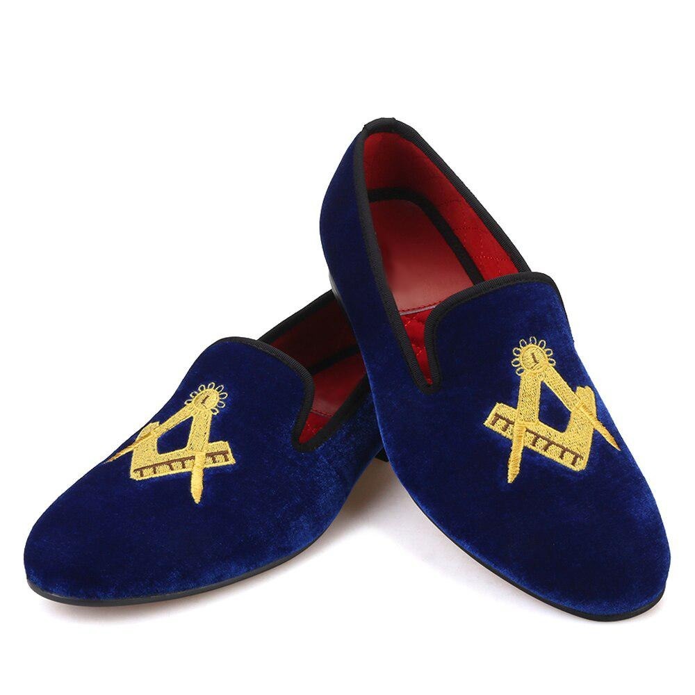 Master Mason Blue Lodge Shoe - Embroidery Square and Compass (Multiple ...