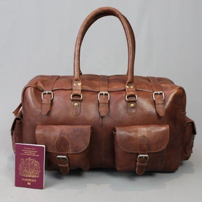 OES Travel Bag - Conker Brown Leather - Bricks Masons
