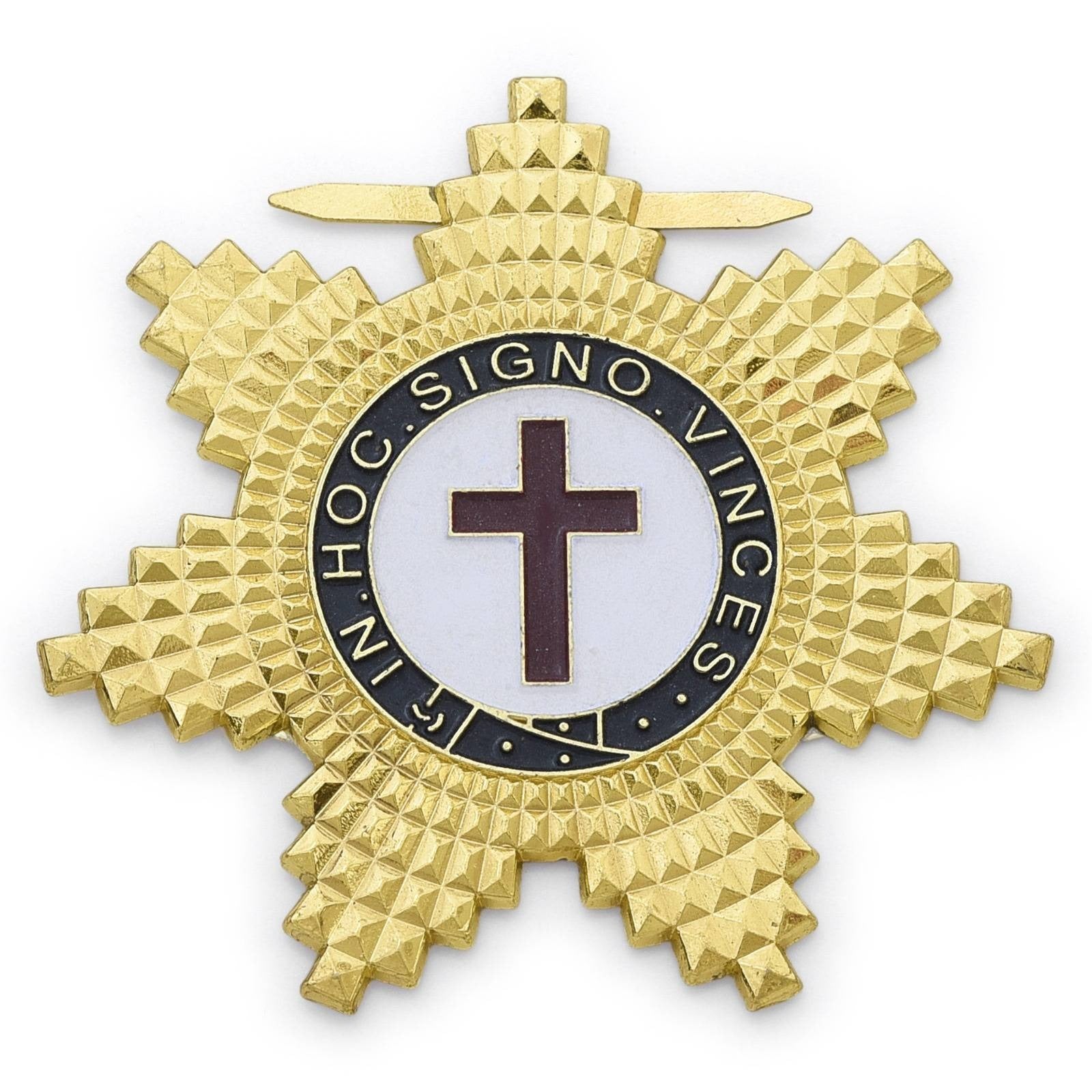 Knights Templar Commandery Breast Jewel - IN HOC SIGNO VINCES - Bricks Masons