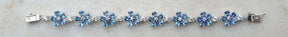 Masonic Bracelet – Forget Me Not 925K Silver with Light Blue Stones - Bricks Masons